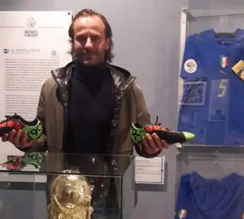 Alberto Gilardino in visita al Museo del Calcio