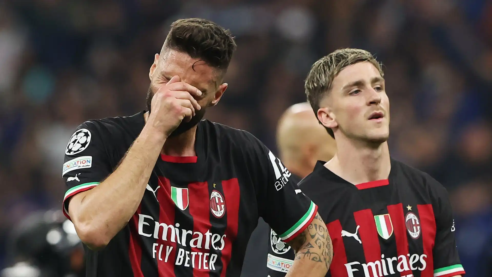 Grande delusione per il Milan dopo la sconfitta contro l'Inter a San Siro