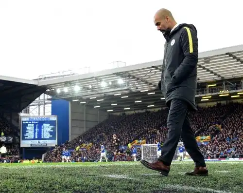 Tonfo di Guardiola: umiliato dall’Everton