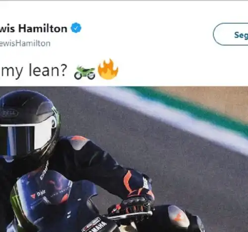 Hamilton: siparietto con Marquez, Lorenzo e Biaggi