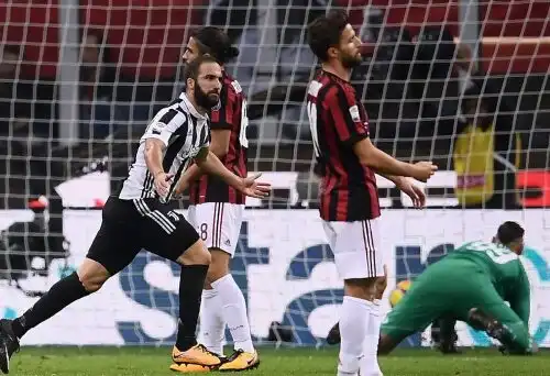 Serie A, Milan-Juventus 0-2: Higuain si scatena
