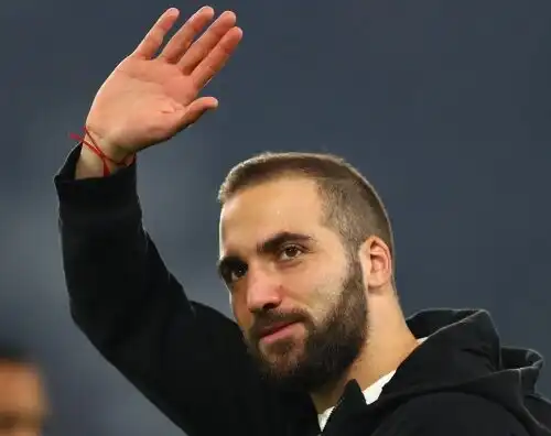 Juve, Higuain si allena con il tutore