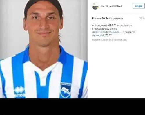 Verratti spinge Ibra al Pescara