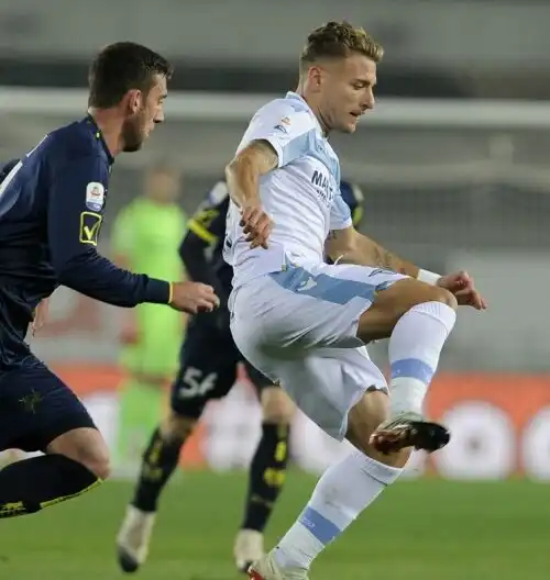 Immobile salva la Lazio a Verona