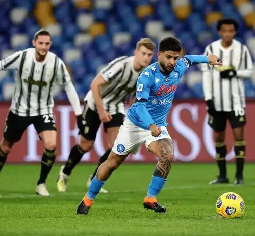 Serie A: Insigne di rigore, la Juventus va ko