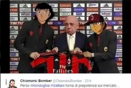 Galliani, ironie sul web