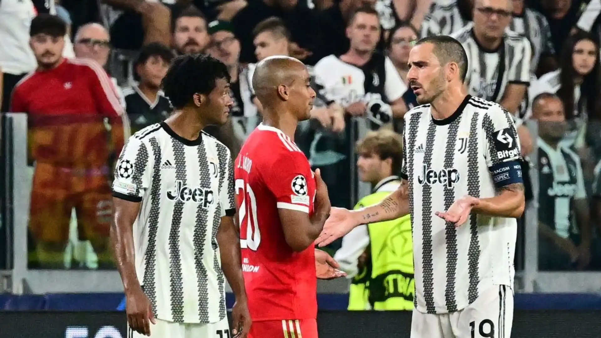 Minuti di fuoco in Juventus-Benfica, partita persa dai bianconeri in casa per 2.1.