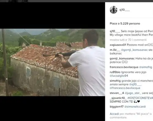 Jovetic fa il cecchino su Instagram