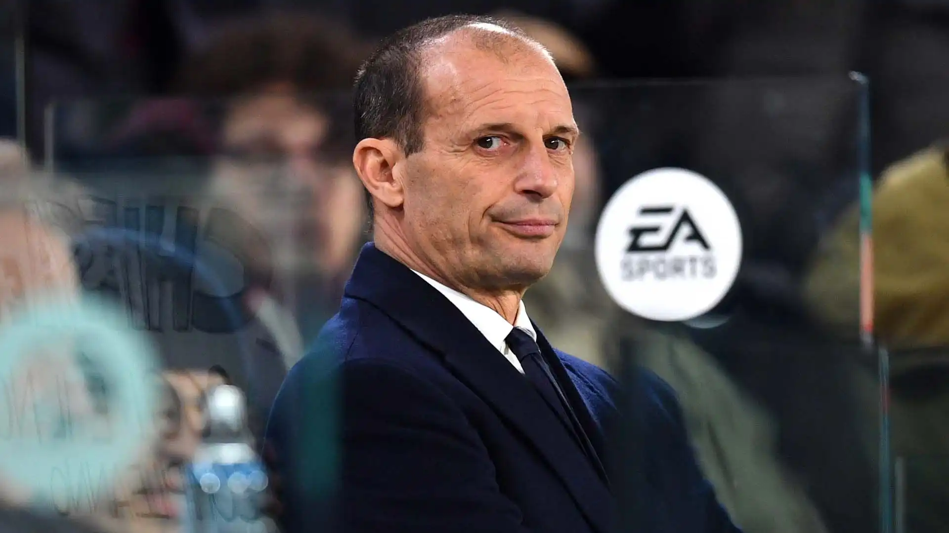 Allegri perplesso nel corso della partita