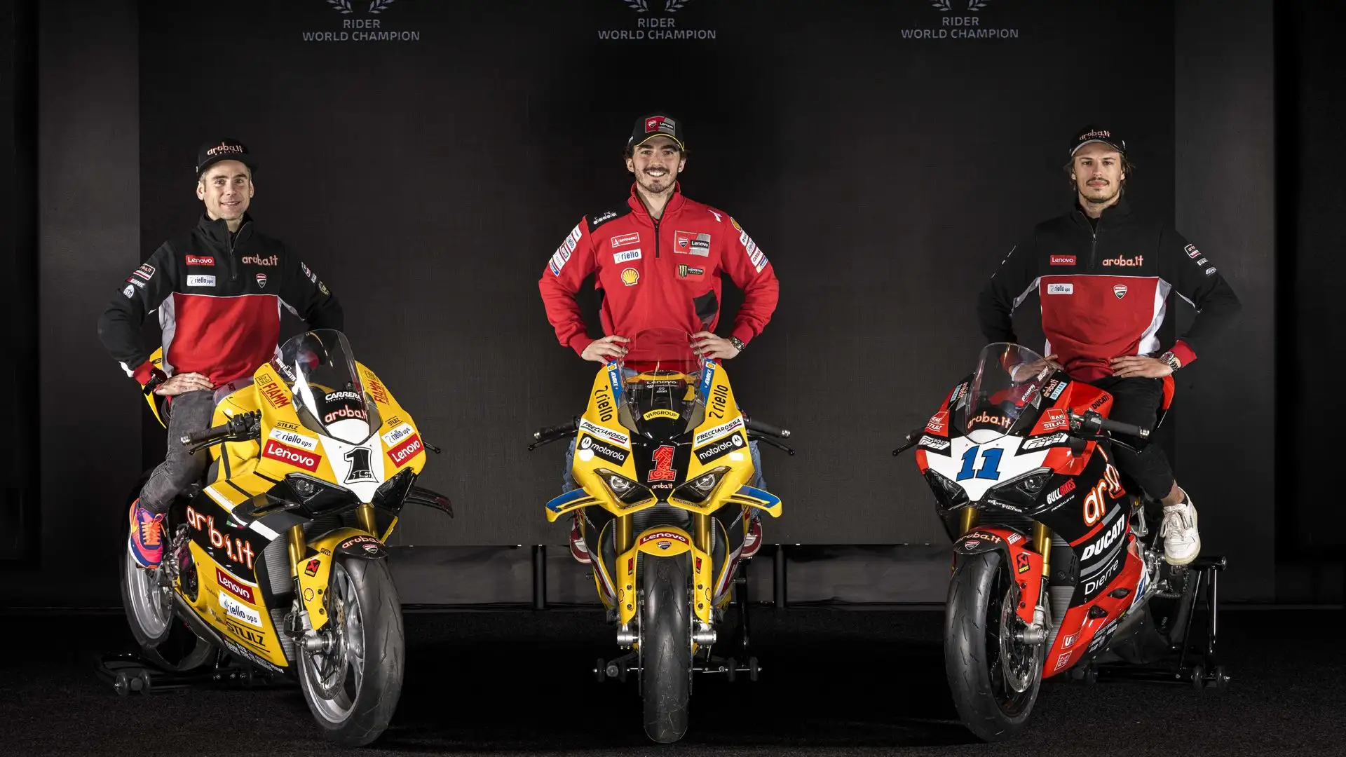 Bautista, Bagnaia, Bulega: i tre campioni del mondo