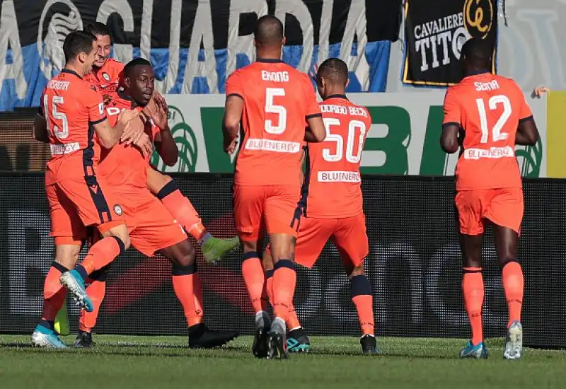 Tripletta di Muriel, doppietta di Ilicic e gol di Pasalic e del giovane Traore per i bergamaschi, di Okaka il gol per gli ospiti.