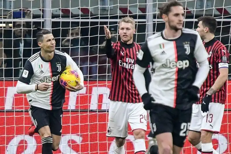 Dopo il gol di Rebic pareggia su rigore Cristiano Ronaldo nei minuti di recupero.