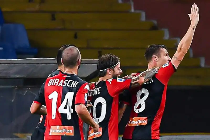I grifoni sono andati in vantaggio con un rigore di Criscito, sono stati raggiunti da una rete di Gabbiadini e poi nella ripresa hanno trovato il gol vittoria con Lerager.