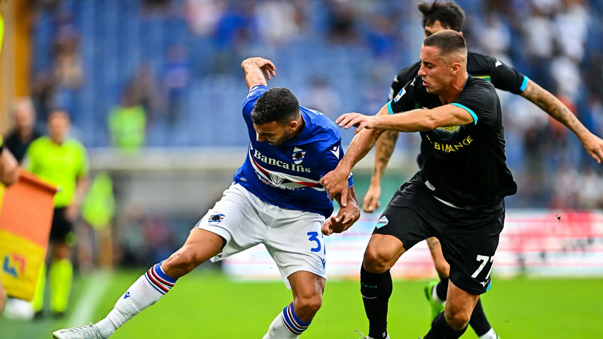 Samp-Lazio 1-1: al gol di Immobile nel primo tempo ha replicato Gabbiadini al 92', Sarri a 8 punti 
