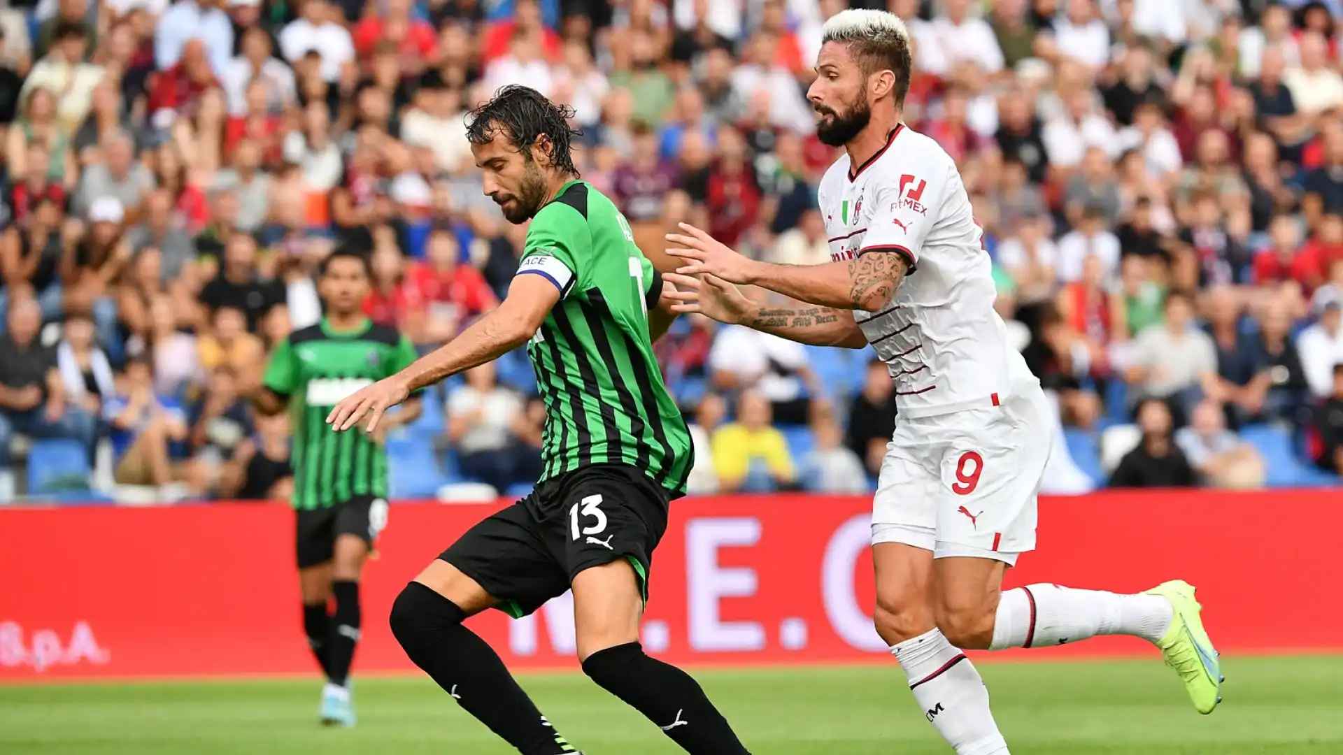 Il Milan pareggia per 0-0 al Mapei Stadium contro il Sassuolo, Maignan para un rigore a Berardi