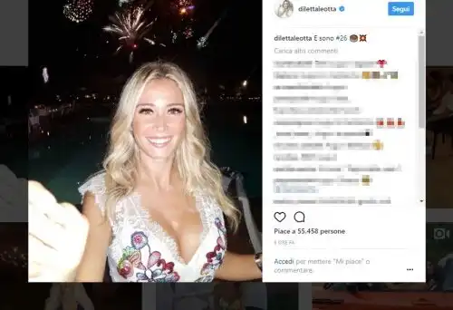 Diletta Leotta, anche il compleanno è social