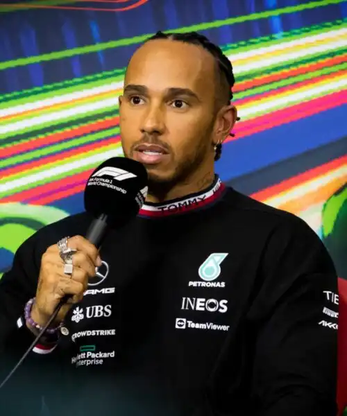 Lewis Hamilton, conferenza da star a Monza: le foto