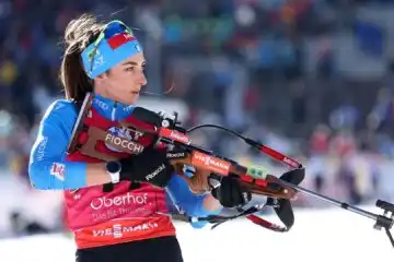 Lisa Vittozzi ai piedi del podio