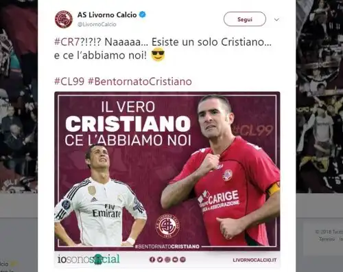 Ronaldo, si ‘intromette’ il Livorno