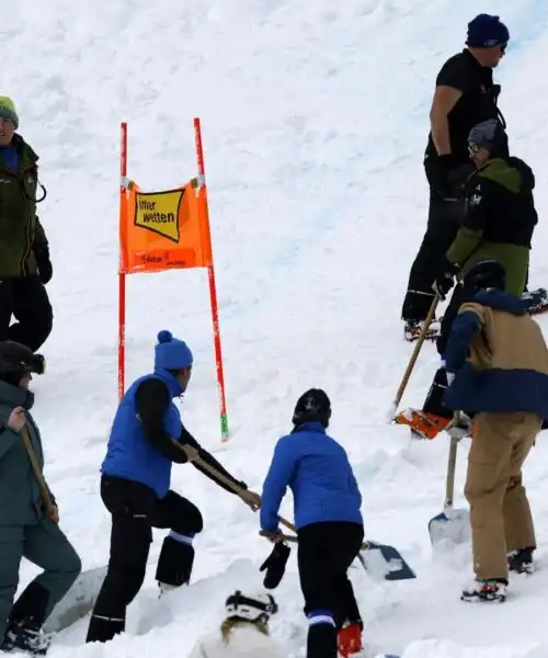 Maltempo in Austria: annullata la gara femminile. Le foto