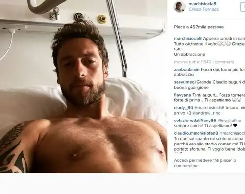 Marchisio, tweet dall’ospedale