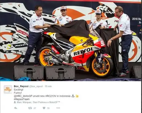 Marquez svela la sua nuova Honda