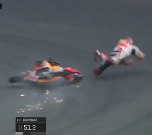 Marquez, forti dolori a ginocchia e spalle
