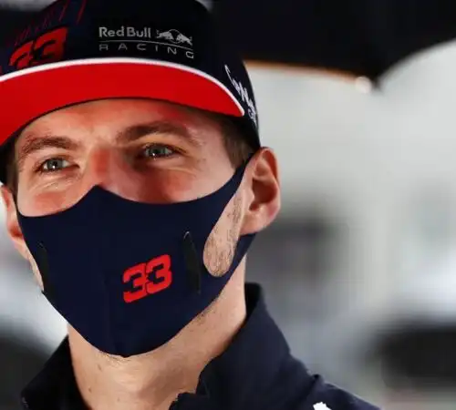 Max Verstappen festeggia come se fosse una vittoria