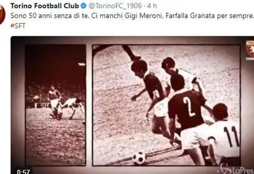 Il Torino ricorda Gigi Meroni