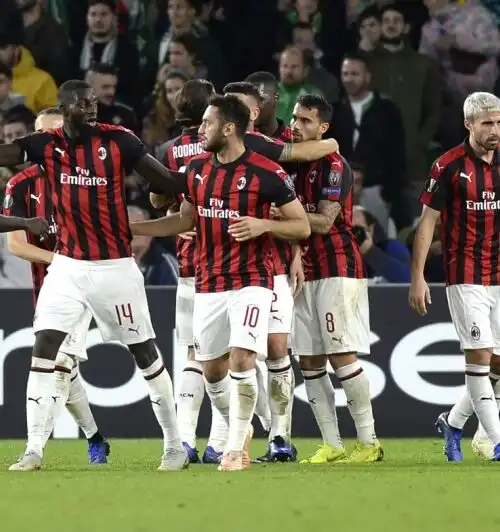 Suso salva il Milan: 1-1 con il Betis