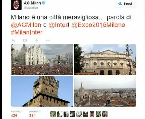 Milan-Inter derby social