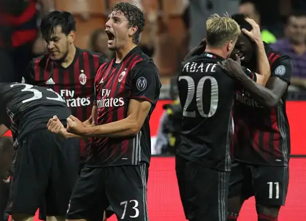 I rossoneri, sotto per 3-1, ribaltano il risultato segnando tre gol in pochi minuti. Neroverdi furiosi con l'arbitro per un rigore non concesso nel primo tempo e per il penalty assegnato a Niang. 