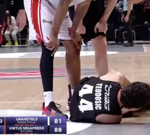 Teodosic, 20 giorni di stop. Poteva andare molto peggio, guarda il video