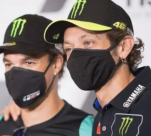 Franco Morbidelli con Valentino Rossi: “Perplessi”