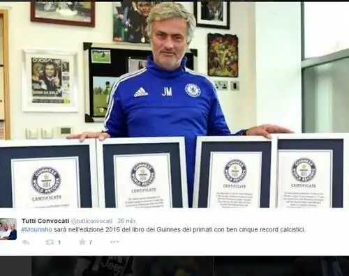 Mourinho nel Guinness dei Primati