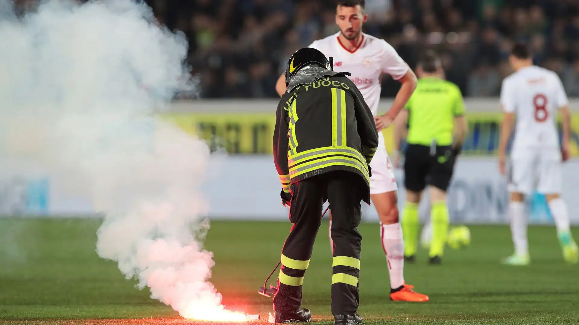 I tifosi dell'Atalanta hanno festeggiato a lungo il successo della Roma
