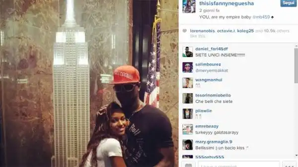 Vacanze americane per 'SuperMario' e la sua Fanny Neguesha, a spasso per la Grande Mela senza dimenticare di aggiornare su Instagram i loro continui spostamenti.