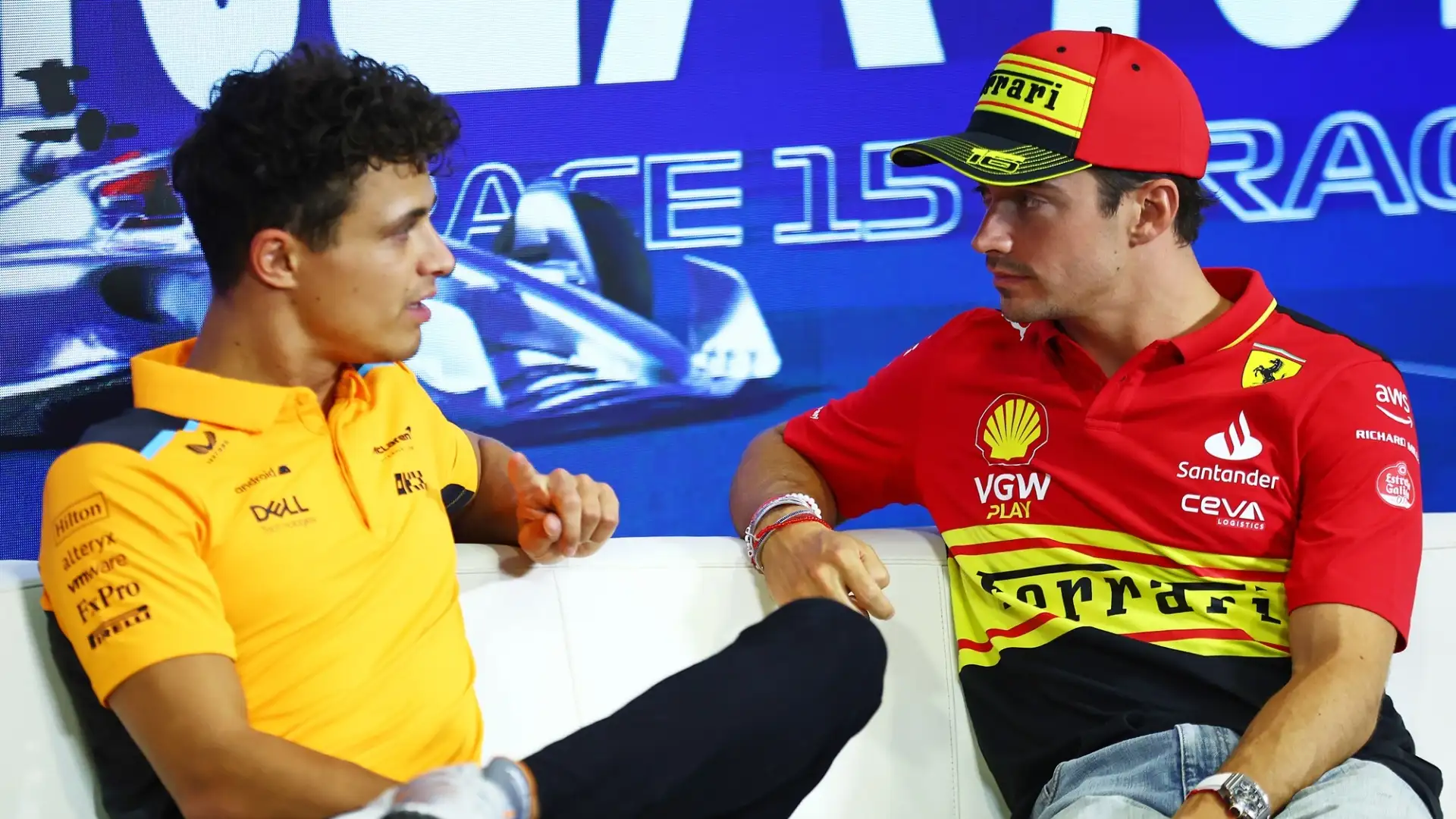 Lando Norris, quarto, ha preceduto i due ferraristi Charles Leclerc e Carlos Sainz