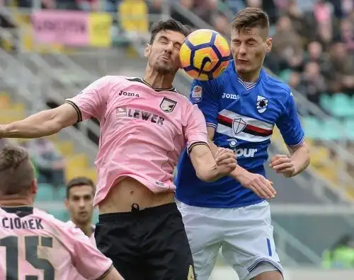 Serie A, Palermo-Sampdoria 1-1: Quagliarella beffa i rosanero