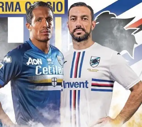 Parma e Sampdoria giocheranno a maglie “invertite”