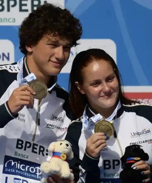 Chiara Pellacani e Matteo Santoro, tuffi di bronzo