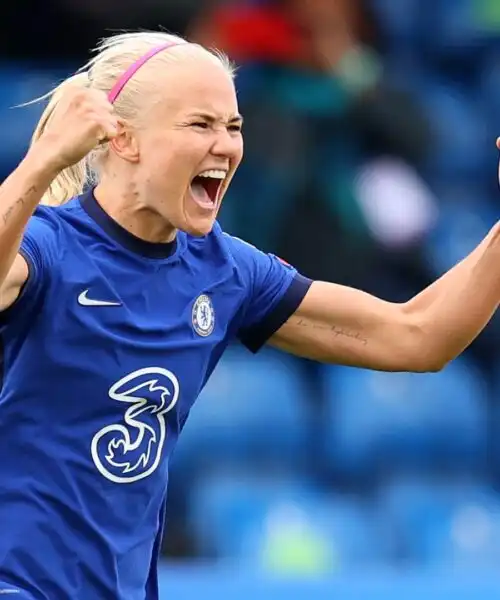 Pernille Harder straordinaria nella partita vinta 7-0 contro l’Everton: le foto