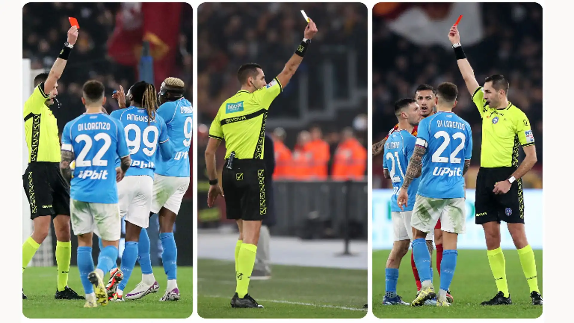 Ben due espulsioni in Roma-Napoli