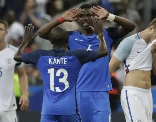 Francia-Inghilterra: 3-2 davanti a Macron e May