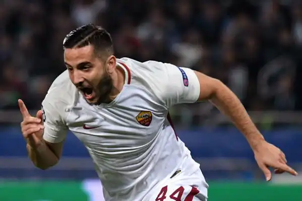 L'esultanza di Manolas dopo il gol dell'1-0