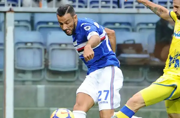 Sampdoria: Quagliarella si allena da solo