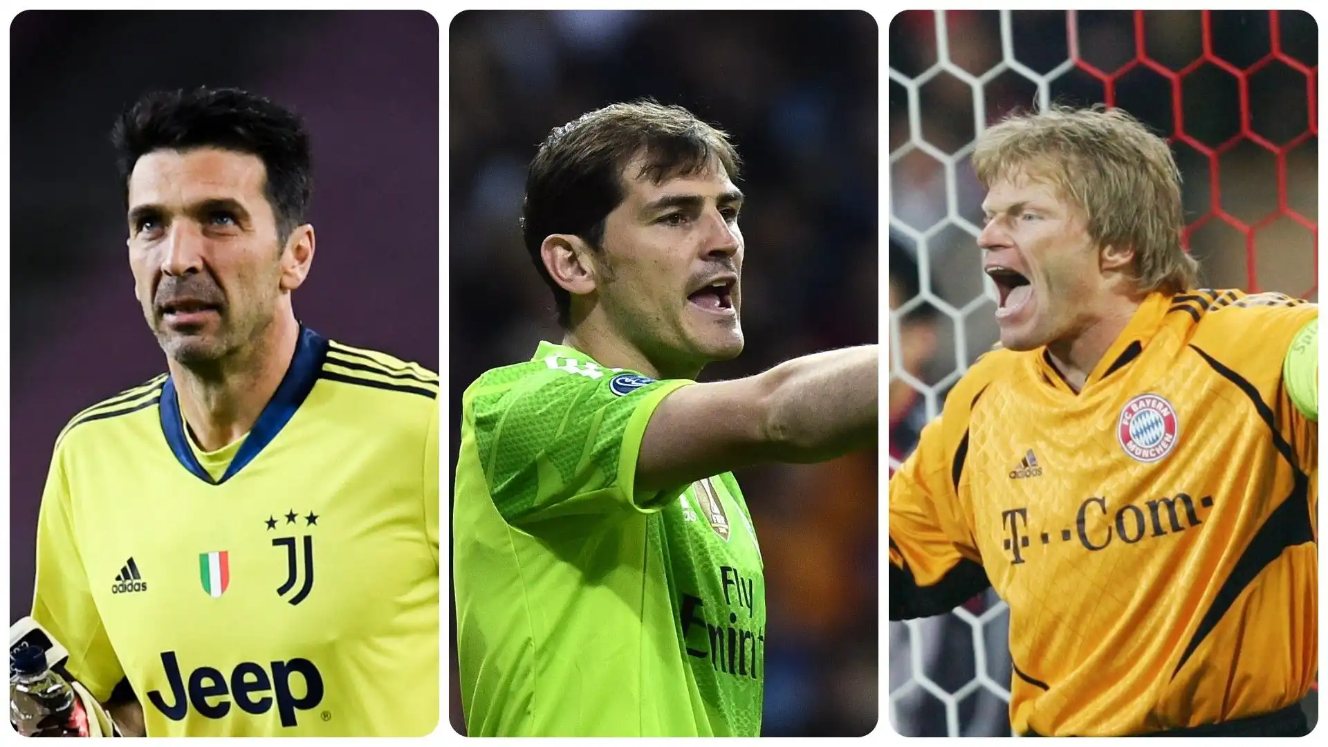 Quale portiere ha giocato più partite in Champions League? Top 10 in foto. Fonte: UEFA
