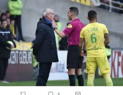 Follia Ranieri: mani in testa al quarto uomo