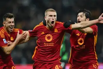 La Roma ribalta il Sassuolo in cinque minuti