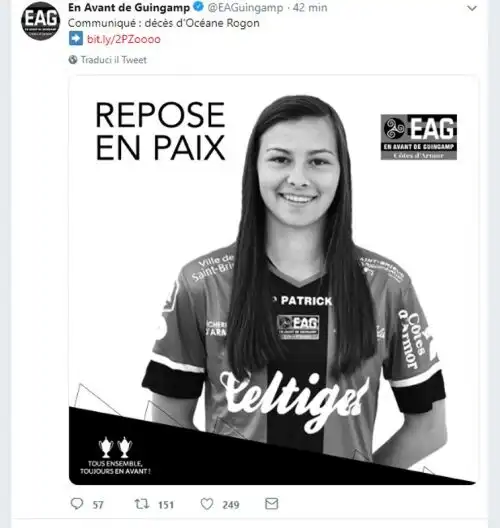 Tragedia in Francia, addio a Océane Rogon